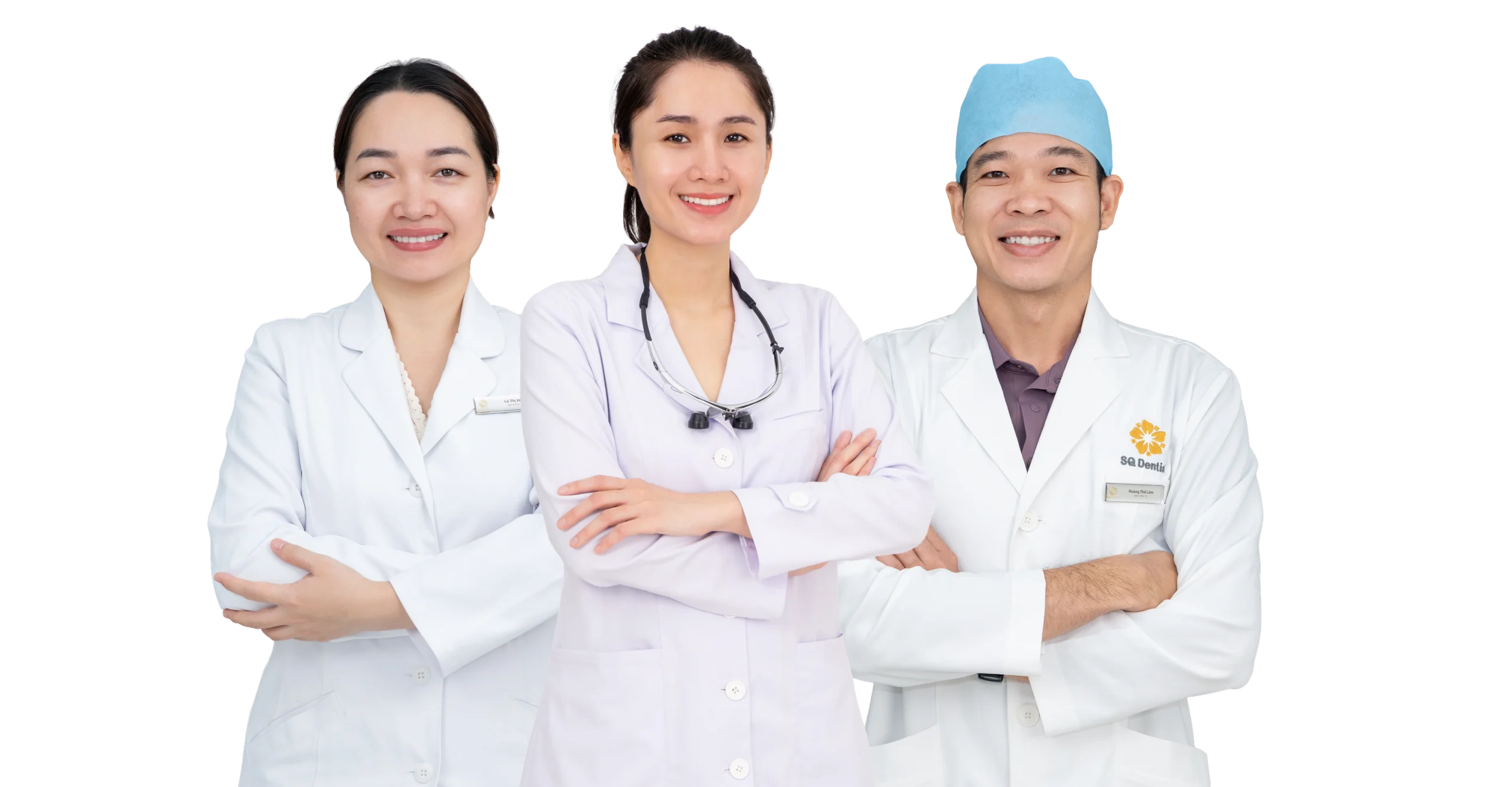 Bác sĩ Hiền, Bác sĩ Nghi và Bác sĩ Lâm tại SQ Dentist