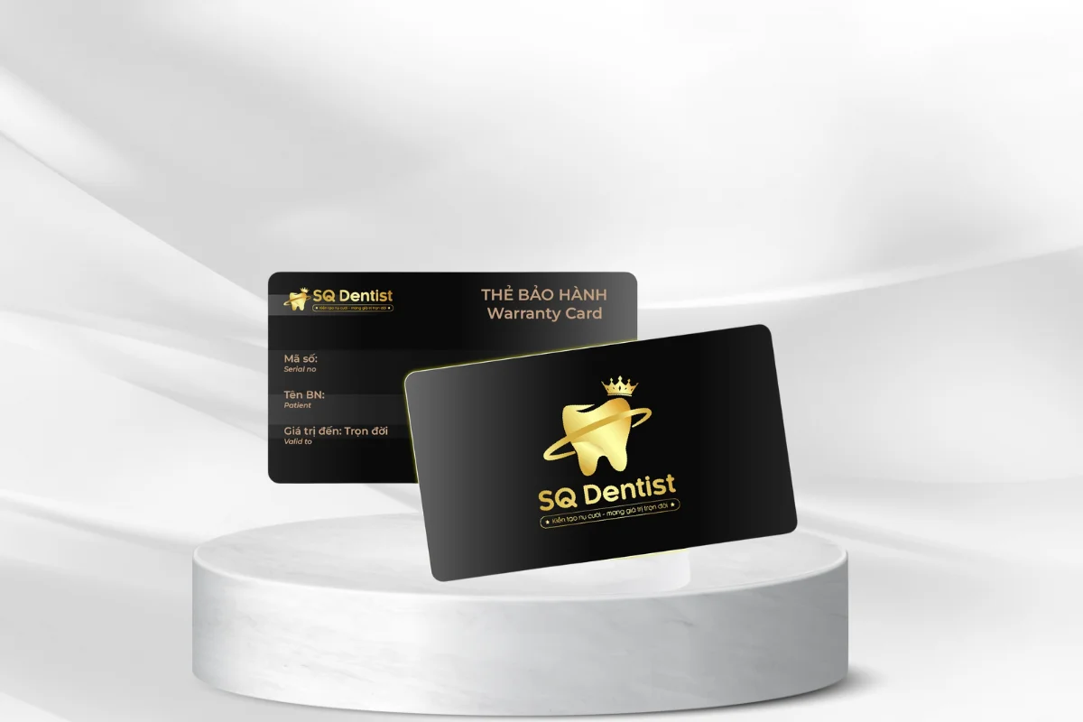 Thẻ bảo hành Implant SQ Dentist